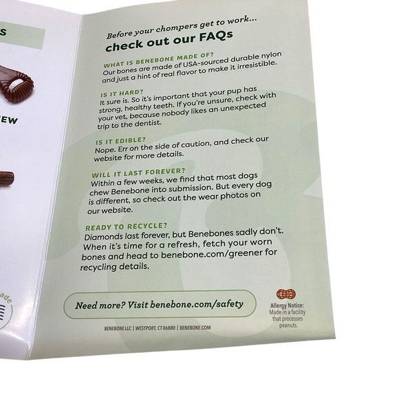 Benebone Dog Chew Toys Set Of 4 Bacon Flavor Small Dogs Durable New In Box - Picture 4 of 4